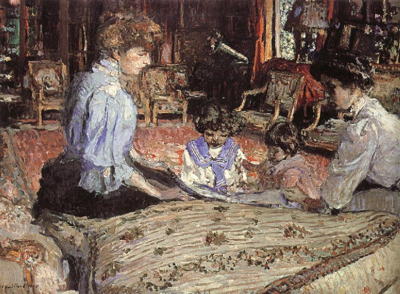 Edouard Vuillard The lady and their children oil painting image
